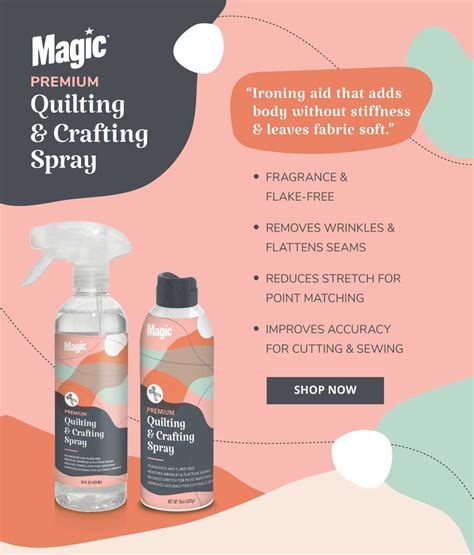Faultless magic quilting and crafting spray